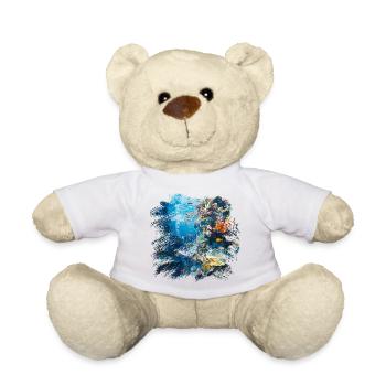 Korallenriff Blau Unterwasserwelt - Teddy - Weiß - Vorne