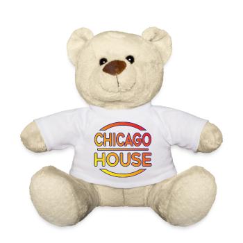 Chicago House Music Typography - Teddy Bear - white - Front