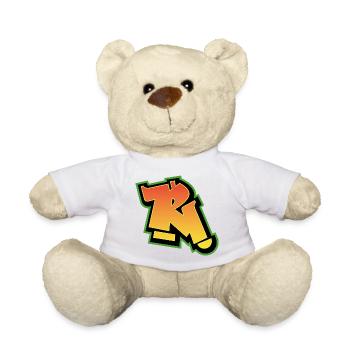 Graffiti Font Wildstyle 01 Letter 'R' - Teddy Bear - white - Front