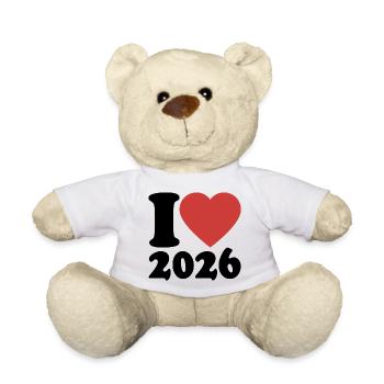 Happy New Year | I Love 2026 - Teddy - Weiß - Vorne