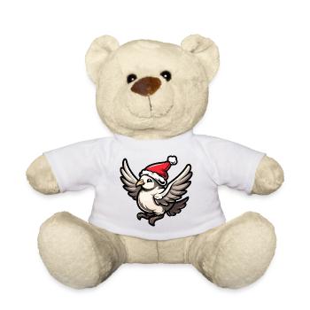 Dove Bird Christmas - Teddy Bear - white - Front