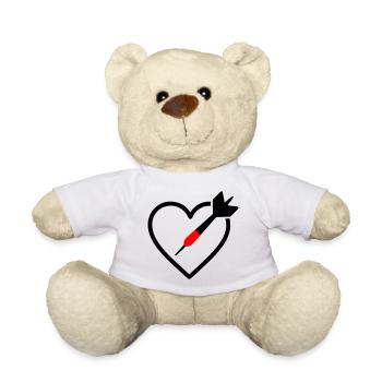 Fléchettes en forme de cœur – Passion Précision - Nounours - blanc - Devant