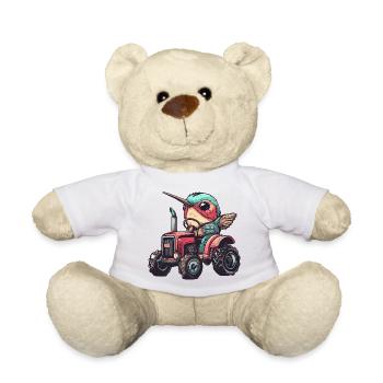 Hummingbird Bird Tractor Farmer - Nounours - blanc - Devant