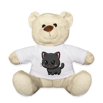 Midnight Kawaii Kitten - Teddy - Weiß - Vorne