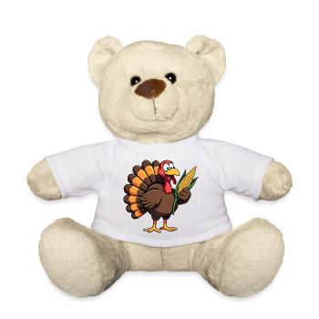 Thanksgiving Lustiger Thanksgiving Truthahn - Teddy - Weiß - Vorne