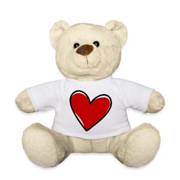 Herzen Liebe Symbol - Teddy - Weiß - Vorne