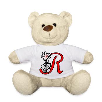 Letter R - Teddy Bear - white - Front