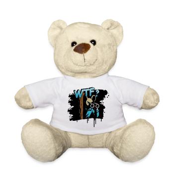 WTF Maus mit Fernglas lustiges Comic Motiv - Teddy - Weiß - Vorne