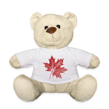 Maple leaf - Teddy Bear - white - Front
