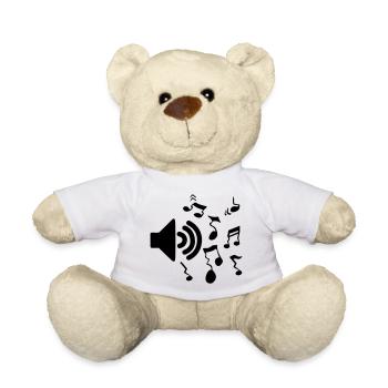 Speaker logo volume - Teddy Bear - white - Front