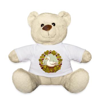Duck Grapevine Circle - Teddy Bear - white - Front