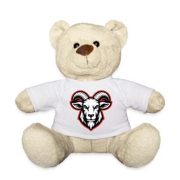 Bold Goat Head Emblem - Teddy Bear - white - Front