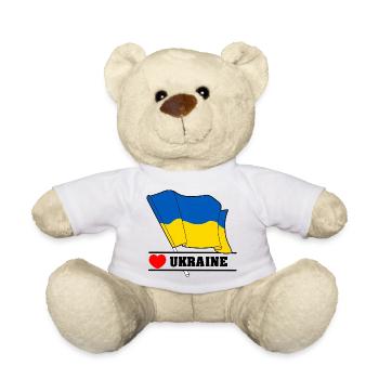 UKRAINE Herz - Teddy - Weiß - Vorne