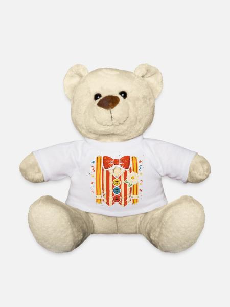 Clown Kostüm Karneval Geschenk Süß Niedlich - Teddy - Weiß