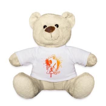 Simple floorball idea for floorball - Teddy Bear - white - Front