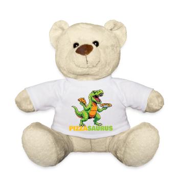 Pizzasaurus Dinosaur Pizza Lover Funny  - Teddy Bear - white - Front