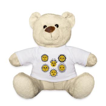 Sonnen Gesichter Kaleidoskop - Teddy - Weiß - Vorne