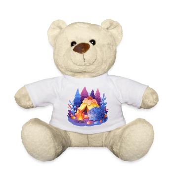 Schlafender Igel am Lagerfeuer - Teddy - Weiß - Vorne