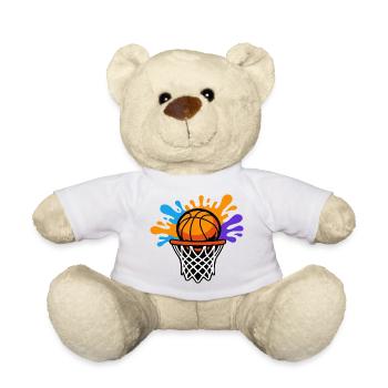 Basketball Splash Dunk Grafikdesign - Teddy - Weiß - Vorne