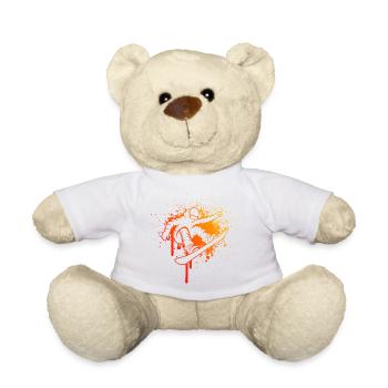 Message clair sur le snowboard pour les femmes - Nounours - blanc - Devant