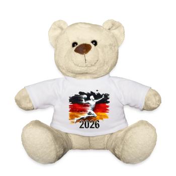 Deutschland Flaggen Handballer 2026 - Teddy - Weiß - Vorne