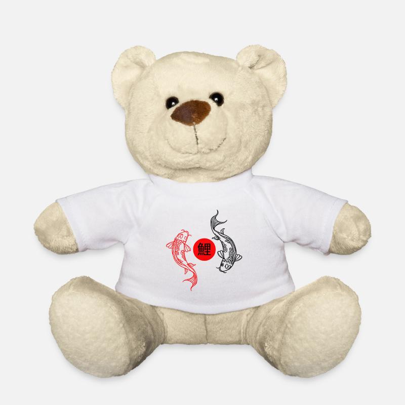 Koi dans le cercle zen rouge - Nounours - blanc