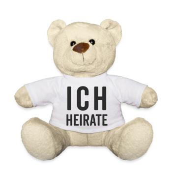 Je me marie – motif de mariage - Nounours - blanc - Devant