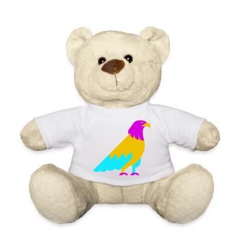 Farbenfroher abstrakter Adler - Teddy - Weiß - Vorne