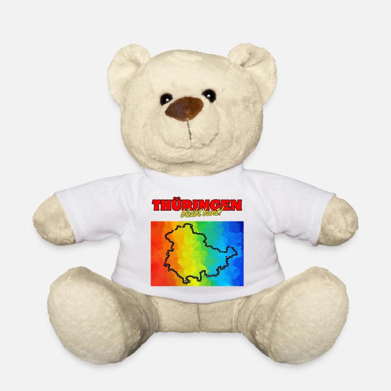 THÜRINGEN BLEIBT BUNT! NO NZS, OFFENES LAND - Teddy - Weiß