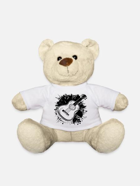 Ukulele Graphics - Teddy Bear - white