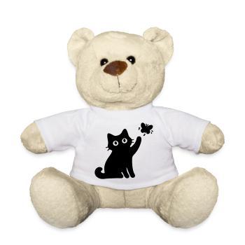 Katze Lustig - Teddy - Weiß - Vorne