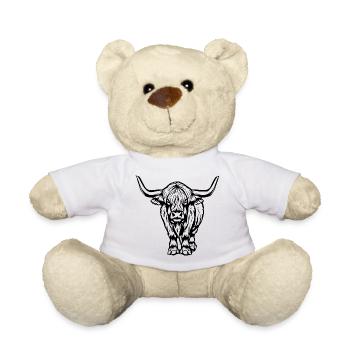 schottisches Hochlandrind - Teddy - Weiß - Vorne