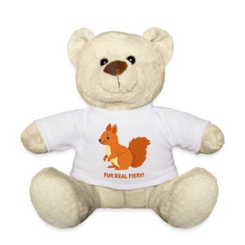 Fire Squirrel - Teddy Bear - white - Front