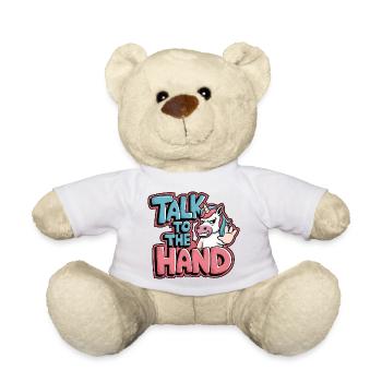 Einhorn Comic - Talk to the Hand  - Teddy - Weiß - Vorne