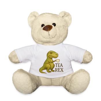 Tea Rex: Aquarell Dino Tea Time - Teddy - Weiß - Vorne