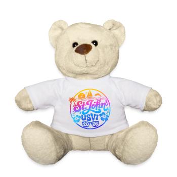 St. John USVI 2026 Spring Break Island Cruise - Teddy Bear - white - Front