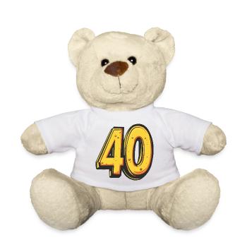 40 Nombre Coloré - Nounours - blanc - Devant