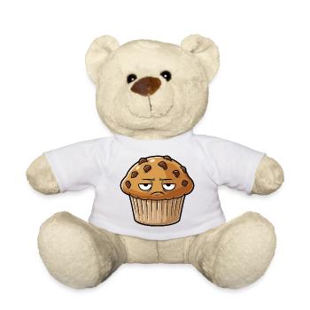 Grim Muffin Face - Teddy Bear - white - Front