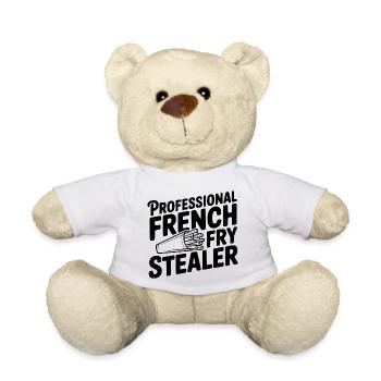 Professional French Fry Stealer - Teddy Bear - white - Front