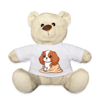Chien cavalier Douceur Beige - Nounours - blanc - Devant