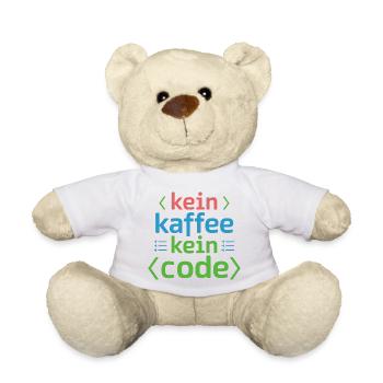 Kein Kaffee Kein Code Programmierer Informatiker - Teddy - Weiß - Vorne