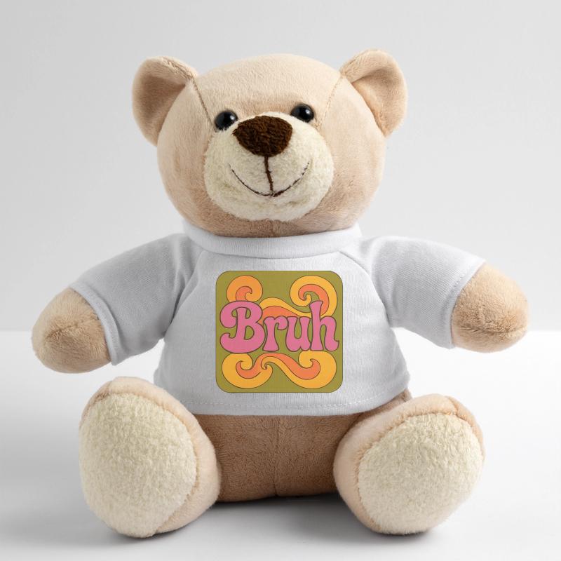 Bruh Psychedelic Swirl Teddy Bear