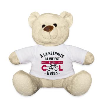 Retirement Life Is Cooler Bike Gift Bike - Teddy Bear - white - Front