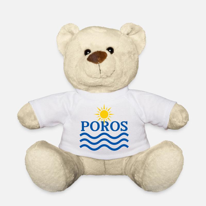 Poros Sun Waves Design - Teddy Bear - white