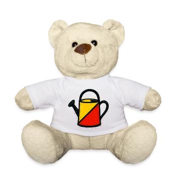 Arrosoir Graphique Bicolore Horticulture Moderne - Nounours - blanc - Devant