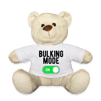 Bulking Mode On Fun Gym Fitness - Teddy Bear - white - Front