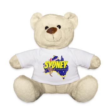 Sydney mit Vintage Känguru Australien Souvenir - Teddy - Weiß - Vorne
