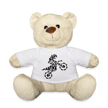Motocross - Teddy Bear - white - Front