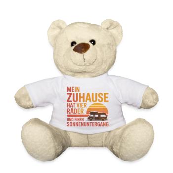  Mein Zuhause Hat Vier Räder Und Einen - Teddy - Weiß - Vorne