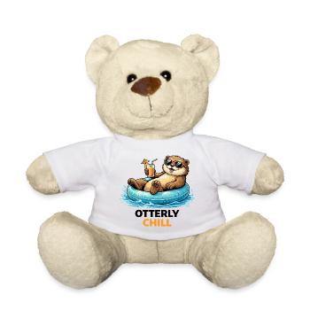 Chill Bear auf dem aufblasbaren Paradies - Teddy - Weiß - Vorne